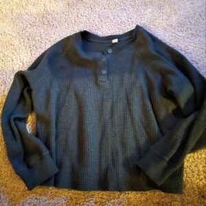 Green Thermal Henley sz. XL